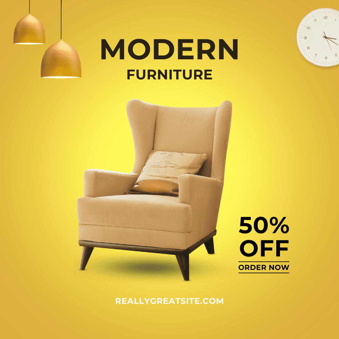 Yellow Furniture Shop Promotion Instagram Post