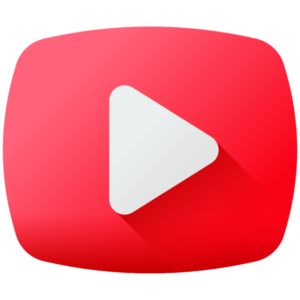 3D Vector illustration of a YouTube icon, symbolizing online video. Available for free download.